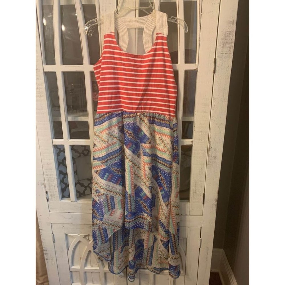Tween Diva high low maxi sleeveless dress, size girls 16 (O)